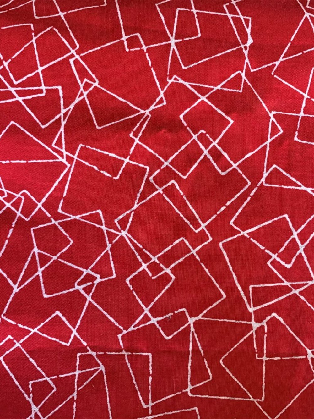 4 Yards Red and White Fabric